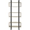 Adhara Retro Mid-Century Wood Etagere, Black - Bookcases - 1 - thumbnail