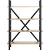 Raylan Retro Mid-Century 4-Tier Etagere, Black - Bookcases - 1 - thumbnail