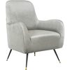 Noelle Velvet Mid-Century Accent Chair, Grey - Accent Seating - 3 - thumbnail