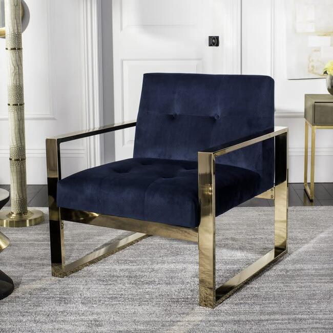 Vasco Accent Chair, Navy - Wall Décor - 6