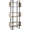 Adhara Retro Mid-Century Wood Etagere, Black - Bookcases - 2