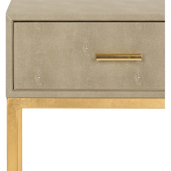 Mori Shagreen Side Table, Tan - Accent Tables - 4