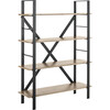 Raylan Retro Mid-Century 4-Tier Etagere, Black - Bookcases - 2