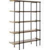 Cecilia Retro Mid-Century 5-Tier Wood Etagere, Black - Bookcases - 4