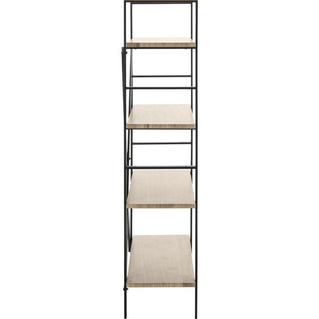 Raylan Retro Mid-Century 4-Tier Etagere, Black - Bookcases - 3