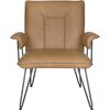 Johannes Mid-Century Modern Leather Arm Chair, Cognac - Accent Seating - 1 - thumbnail