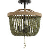 Davin Flush Mount, Green - Lighting - 1 - thumbnail