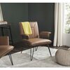 Johannes Mid-Century Modern Leather Arm Chair, Cognac - Accent Seating - 2