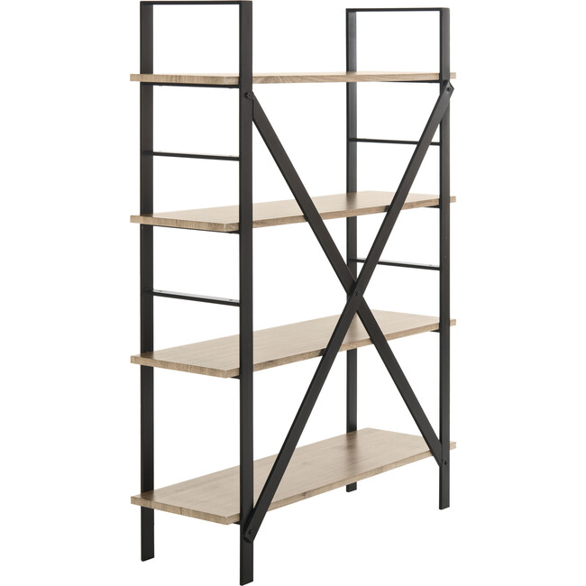 Raylan Retro Mid-Century 4-Tier Etagere, Black - Bookcases - 4