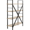 Raylan Retro Mid-Century 4-Tier Etagere, Black - Bookcases - 4