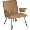 Johannes Mid-Century Modern Leather Arm Chair, Cognac - Accent Seating - 3