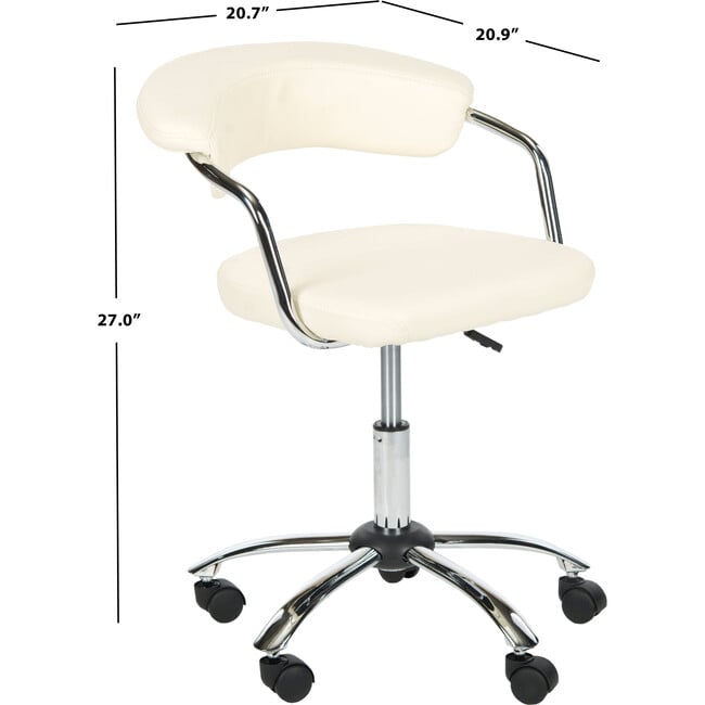 Pier Desk Chair, Cream - Desk Chairs - 5