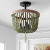 Davin Flush Mount, Green - Lighting - 3