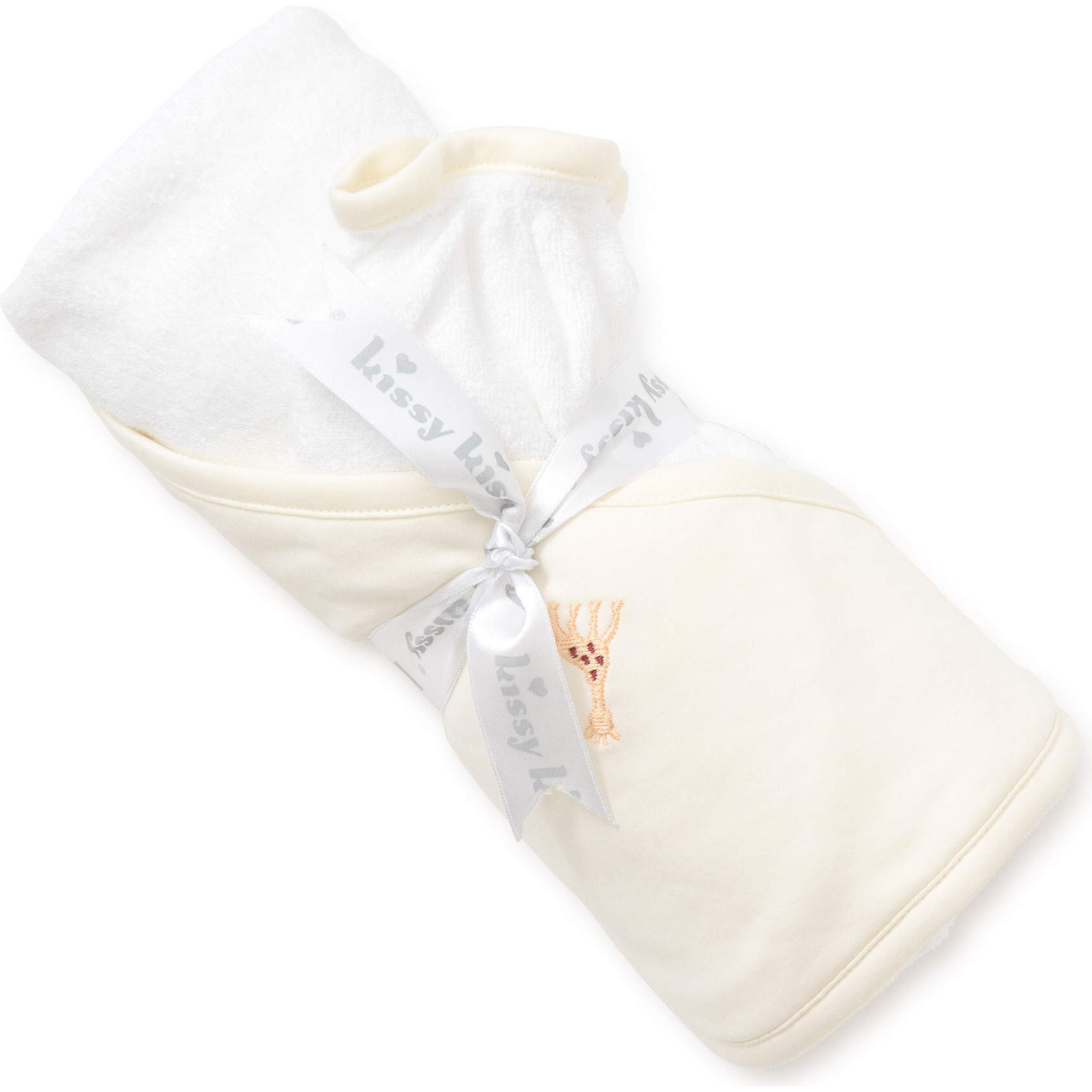 Sophie La Girafe Towel & Mitt Set, Ecru - Towels - 1