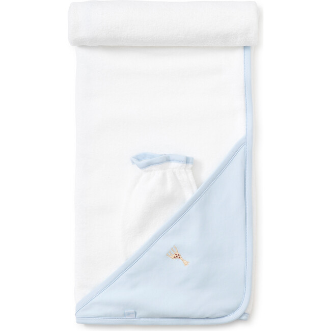 Sophie La Girafe Towel & Mitt Set, Blue