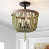 Davin Flush Mount, Green - Lighting - 4
