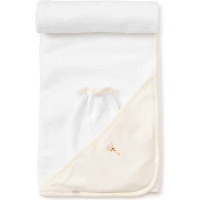 Sophie La Girafe Towel & Mitt Set, Ecru - Towels - 2
