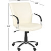 Lysette Desk Chair, Cream - Desk Chairs - 5