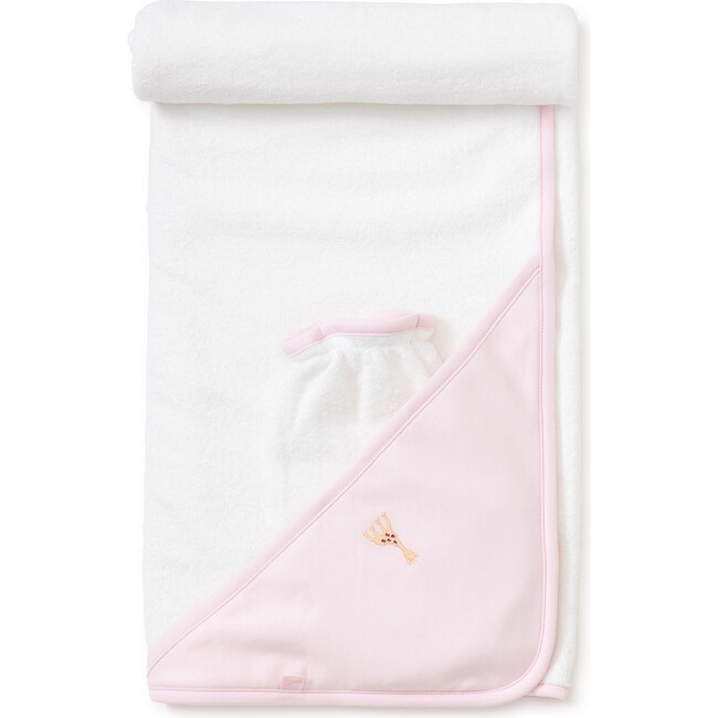 Sophie La Girafe Towel & Mitt Set, Pink