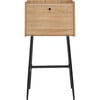 Xander Modern Secretary Desk, Natural/Black - Desks - 1 - thumbnail