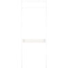 Pamella 2 Shelf Leaning Desk, White - Desks - 1 - thumbnail