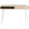 Jorja 1 Drawer 1 Shelf Desk, Natural/White - Desks - 1 - thumbnail