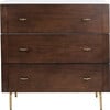 Genevieve 3 Drawer Dresser,  White/Walnut - Dressers - 1 - thumbnail