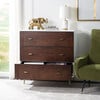 Genevieve 3 Drawer Dresser,  White/Walnut - Dressers - 2