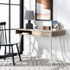 Jorja 1 Drawer 1 Shelf Desk, Natural/White - Desks - 2