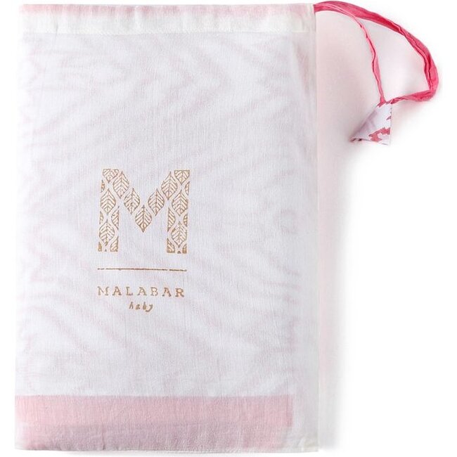 Block-Printed Cotton Dohar, Southside Pink - Blankets - 8