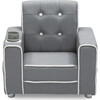 Chelsea Kids Upholstered Chair with Cup Holder, Soft Grey - Kids Seating - 1 - thumbnail