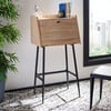 Xander Modern Secretary Desk, Natural/Black - Desks - 3