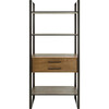 Skylar 4 Tier 1 Drawer Etagere, Gunmetal - Bookcases - 1 - thumbnail