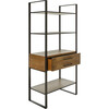Skylar 4 Tier 1 Drawer Etagere, Gunmetal - Bookcases - 2