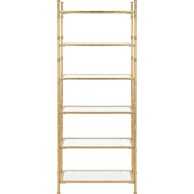Arden 6-Tier Etagere, Gold - Bookcases - 1