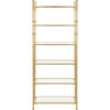 Arden 6-Tier Etagere, Gold - Bookcases - 1 - thumbnail