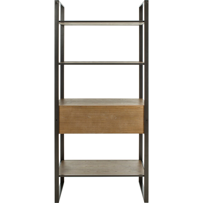 Skylar 4 Tier 1 Drawer Etagere, Gunmetal - Bookcases - 3