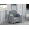 Chelsea Kids Upholstered Chair with Cup Holder, Soft Grey - Kids Seating - 2