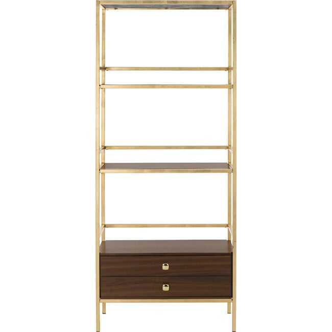 Mateo 4-Tier Storage Etagere, Gold