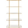 Francis 5-Tier Etagere, Gold - Bookcases - 1 - thumbnail