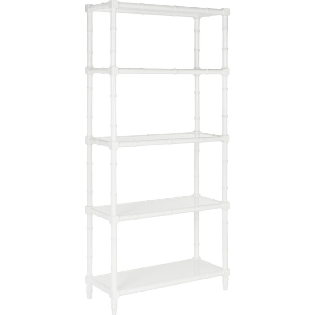 Ebo Coastal 4-Tier Etagere, White - Bookcases - 2
