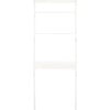 Pamella 2 Shelf Leaning Desk, White - Desks - 5