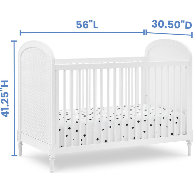 Madeline 4-in-1 Convertible Crib, Bianca White - Cribs - 5