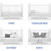Madeline 4-in-1 Convertible Crib, Bianca White - Cribs - 6