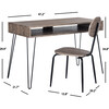 Winta Desk + Chair, Grey - Desks - 7