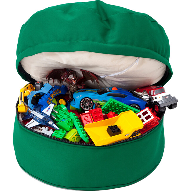 Cotton Storage Pouf, Green - Storage - 2