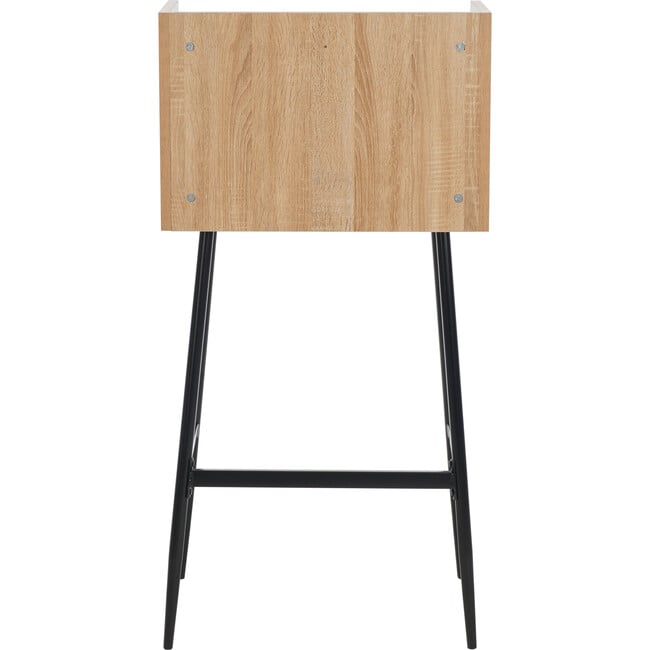 Xander Modern Secretary Desk, Natural/Black - Desks - 6