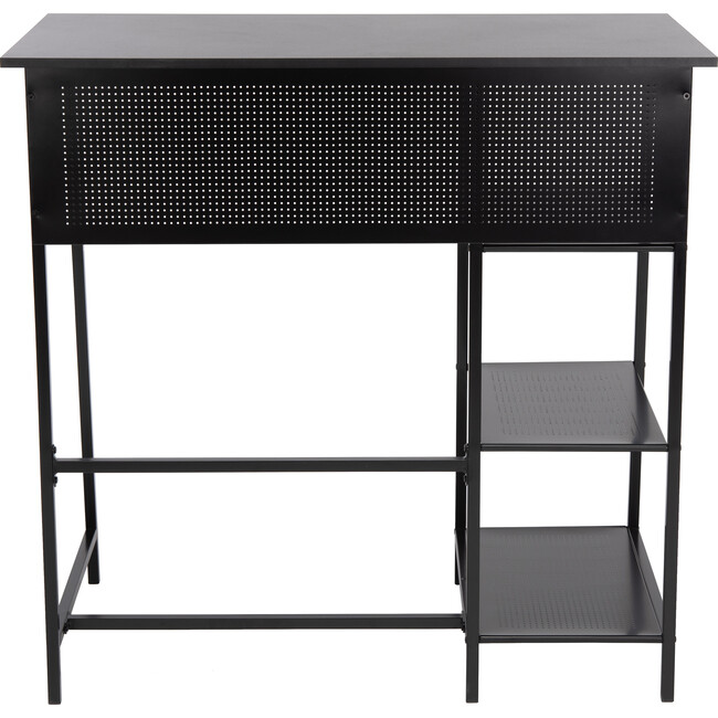 Hayden 3 Shelf Standing Desk, Black - Desks - 5