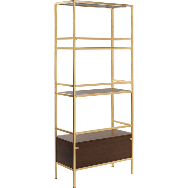Mateo 4-Tier Storage Etagere, Gold - Bookcases - 4