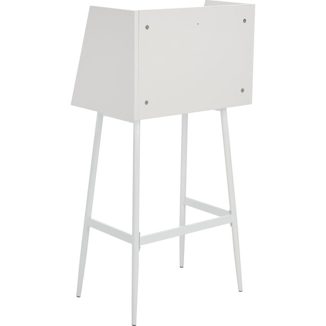 Xander Modern Secretary Desk, White - Desks - 7